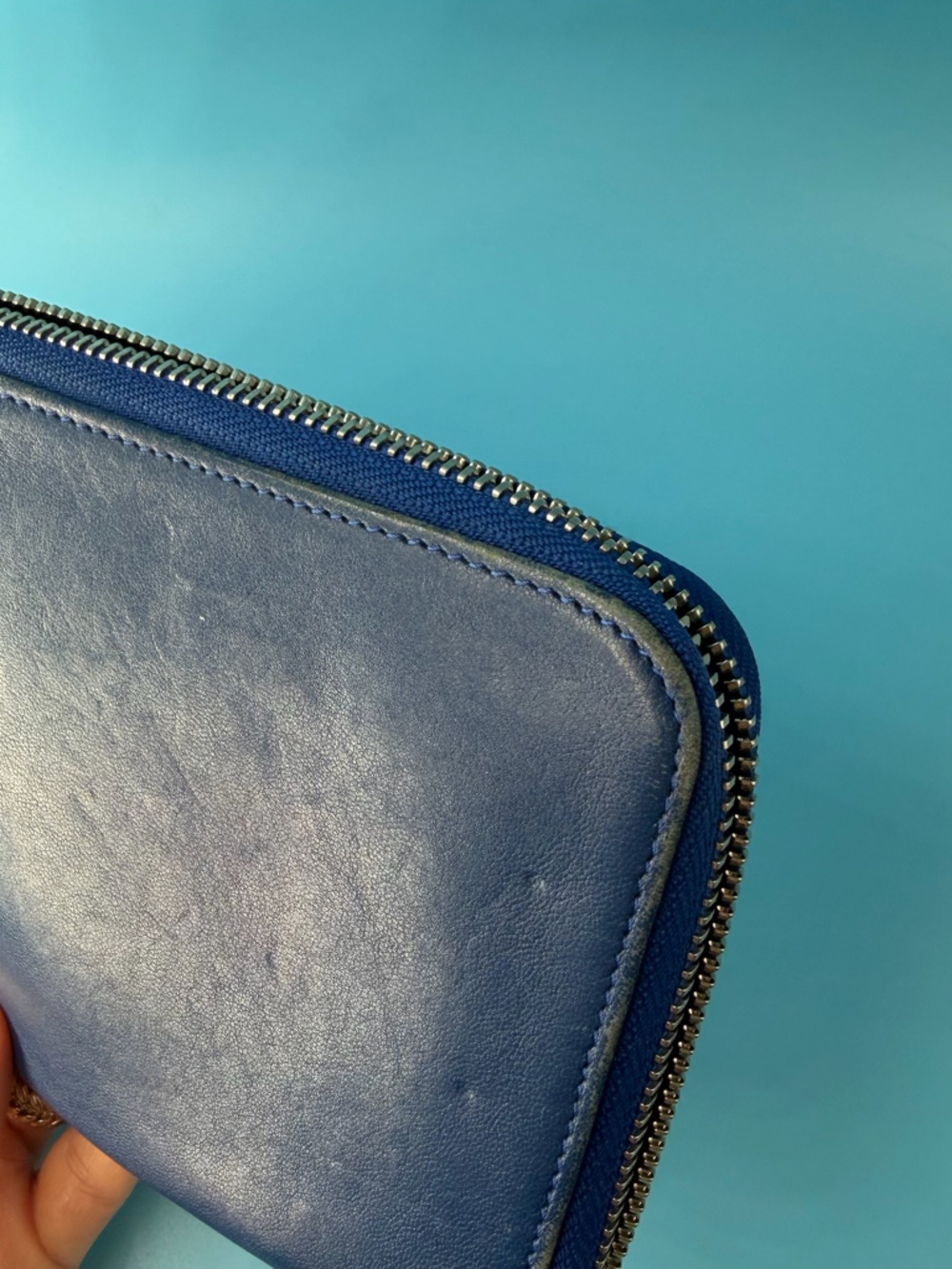 Longchamp Navy Blue Leather Zippy Wallet Large - Picture 9 of 9